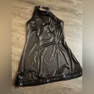 Wet Seal backless black mini dress with sequins